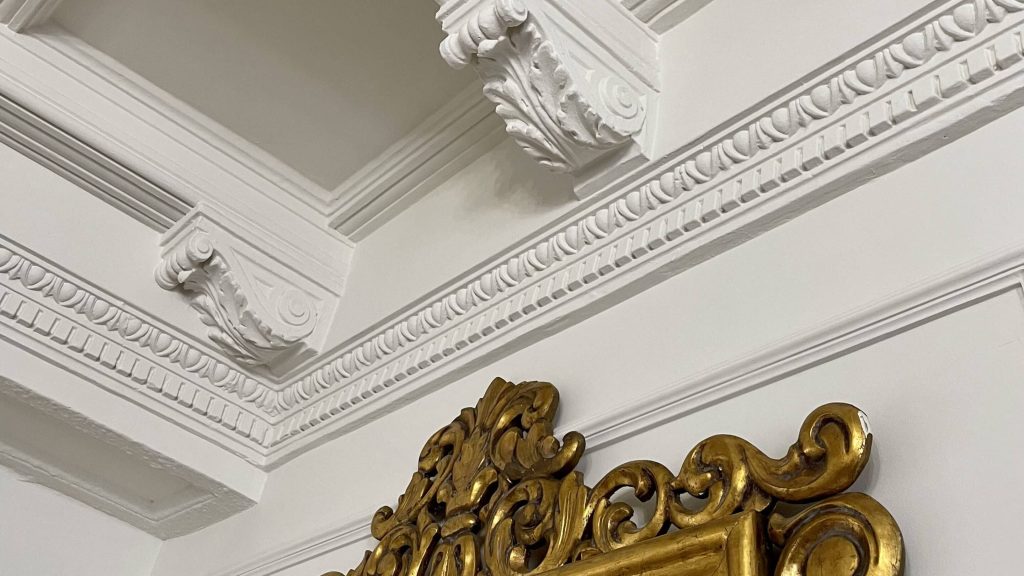 rebordes de flores en pared