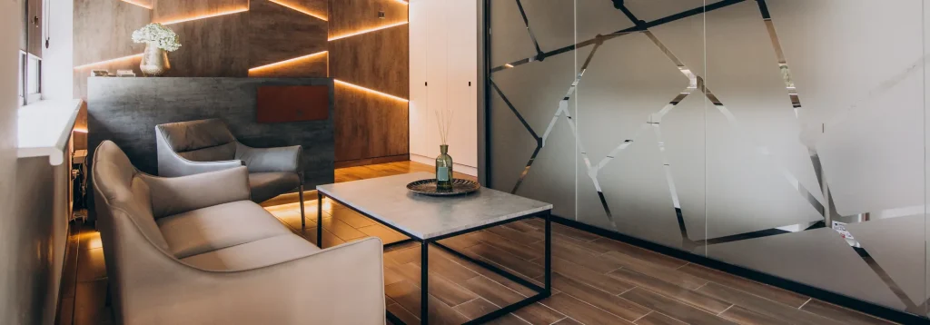 interior con elementos decorativos de lujo