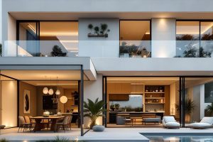 casa lujo contemporanea fachada minimalista jardin