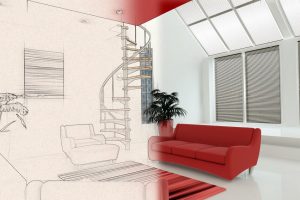 diseno interior esquema 3d decoracion moderna sala