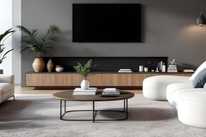 salon moderno minimalista vistas panoramicas